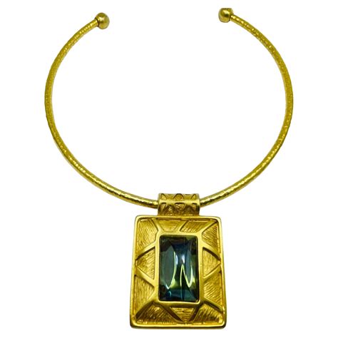 givenchy 1977 runway gold necklace|givenchy necklace 1970s.